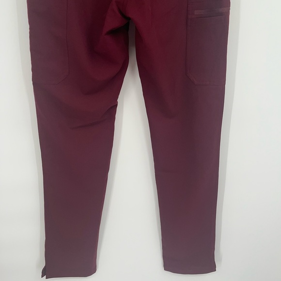 FIGS Technical Yola Skinny Scrub Pants Regular BURGANDY Women NEW Sz S tall - Picture 6 of 9